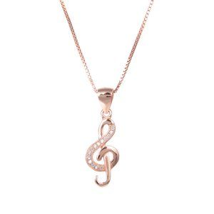 92.5 Solid Sterling Silver Cubic Zirconia Necklace